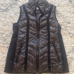 Essentials Black and Silver Puffer Vest